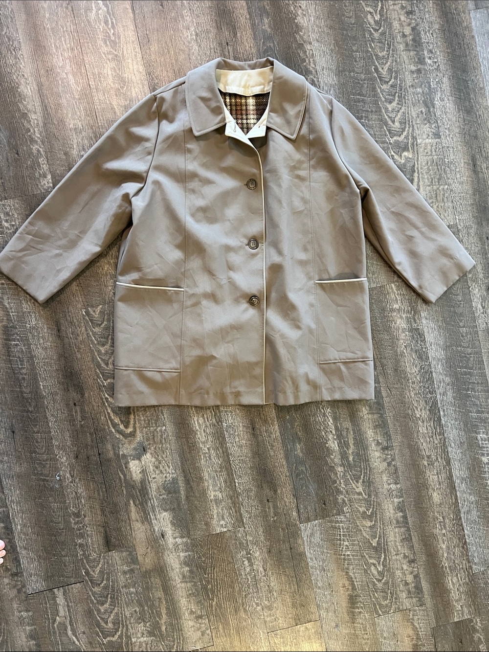 Vintage Taupe Women's Pea Coat